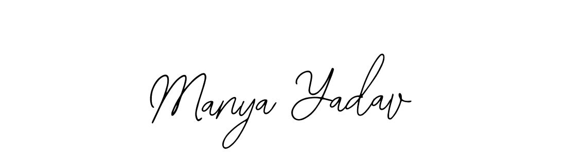 Also You can easily find your signature by using the search form. We will create Manya Yadav name handwritten signature images for you free of cost using Bearetta-2O07w sign style. Manya Yadav signature style 12 images and pictures png