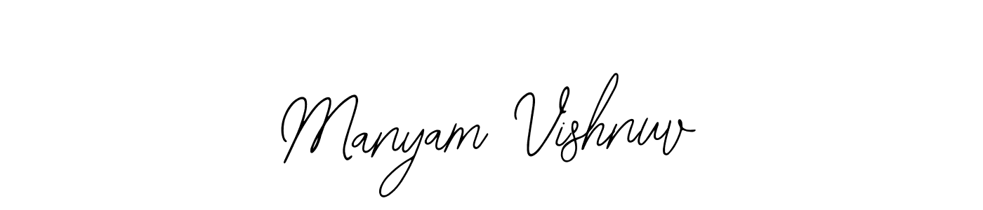 How to make Manyam Vishnuv name signature. Use Bearetta-2O07w style for creating short signs online. This is the latest handwritten sign. Manyam Vishnuv signature style 12 images and pictures png