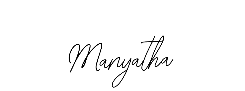 Use a signature maker to create a handwritten signature online. With this signature software, you can design (Bearetta-2O07w) your own signature for name Manyatha. Manyatha signature style 12 images and pictures png