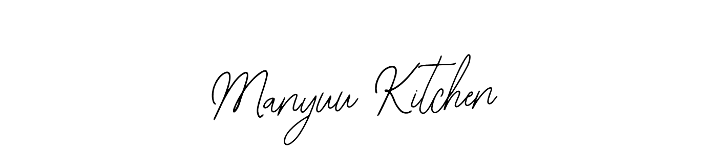 Similarly Bearetta-2O07w is the best handwritten signature design. Signature creator online .You can use it as an online autograph creator for name Manyuu Kitchen. Manyuu Kitchen signature style 12 images and pictures png