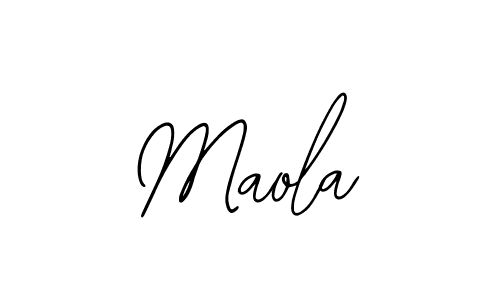 How to make Maola name signature. Use Bearetta-2O07w style for creating short signs online. This is the latest handwritten sign. Maola signature style 12 images and pictures png