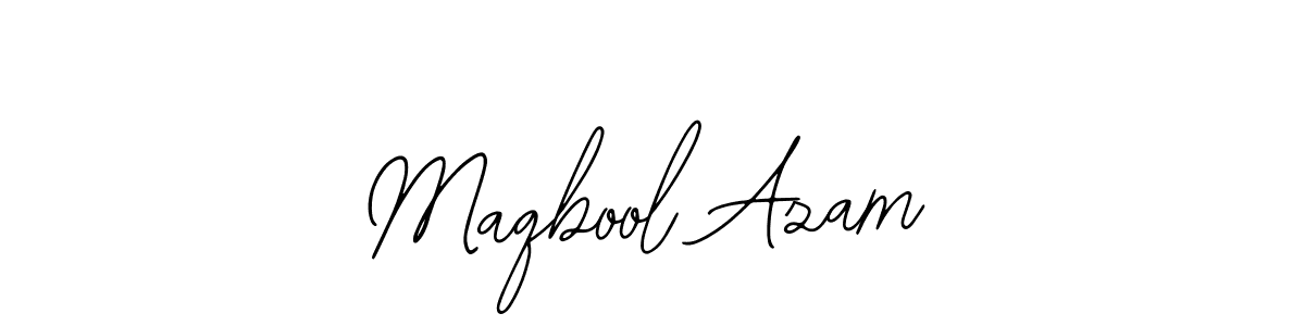How to make Maqbool Azam name signature. Use Bearetta-2O07w style for creating short signs online. This is the latest handwritten sign. Maqbool Azam signature style 12 images and pictures png