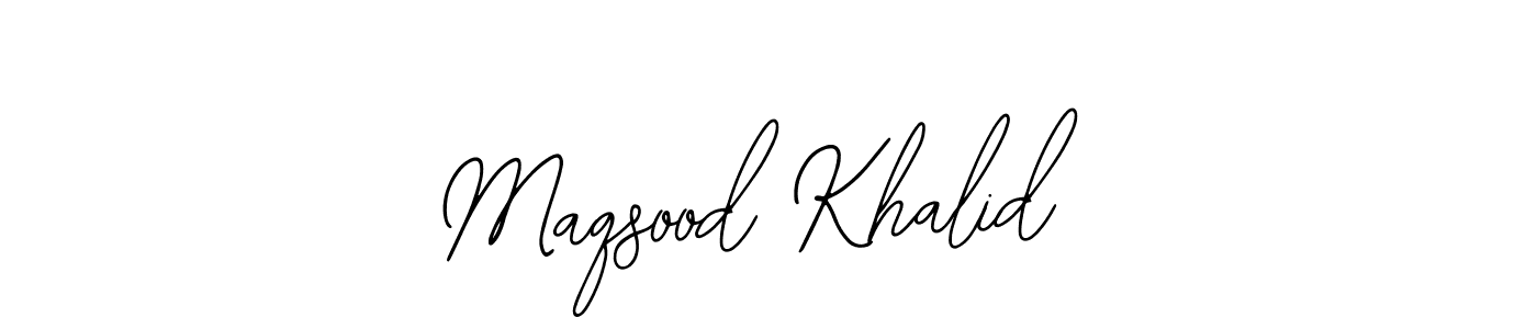 Use a signature maker to create a handwritten signature online. With this signature software, you can design (Bearetta-2O07w) your own signature for name Maqsood Khalid. Maqsood Khalid signature style 12 images and pictures png