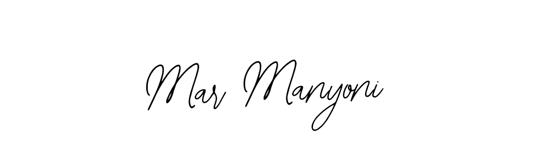 You should practise on your own different ways (Bearetta-2O07w) to write your name (Mar Manyoni) in signature. don't let someone else do it for you. Mar Manyoni signature style 12 images and pictures png