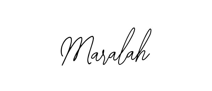 How to make Maralah name signature. Use Bearetta-2O07w style for creating short signs online. This is the latest handwritten sign. Maralah signature style 12 images and pictures png