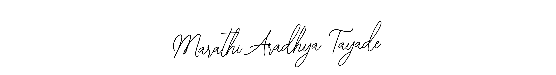 Similarly Bearetta-2O07w is the best handwritten signature design. Signature creator online .You can use it as an online autograph creator for name Marathi Aradhya Tayade. Marathi Aradhya Tayade signature style 12 images and pictures png