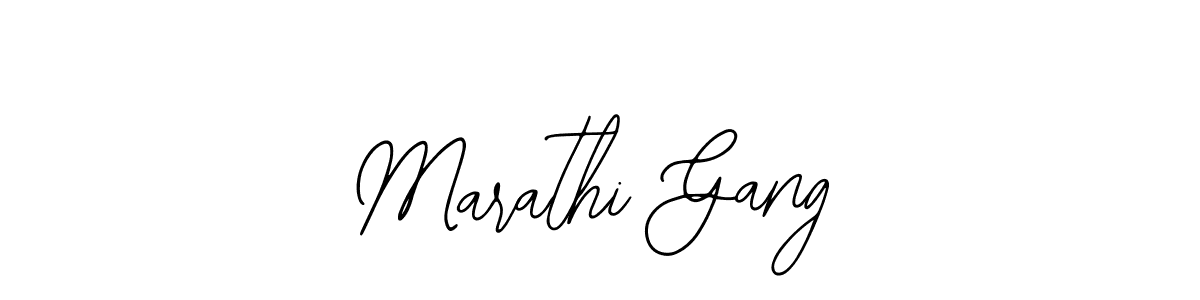 How to make Marathi Gang name signature. Use Bearetta-2O07w style for creating short signs online. This is the latest handwritten sign. Marathi Gang signature style 12 images and pictures png