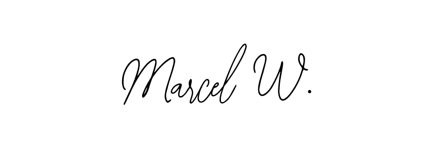 Design your own signature with our free online signature maker. With this signature software, you can create a handwritten (Bearetta-2O07w) signature for name Marcel W.. Marcel W. signature style 12 images and pictures png