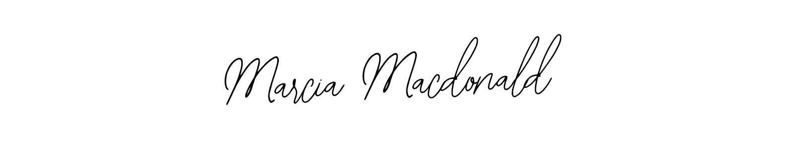 How to make Marcia Macdonald name signature. Use Bearetta-2O07w style for creating short signs online. This is the latest handwritten sign. Marcia Macdonald signature style 12 images and pictures png