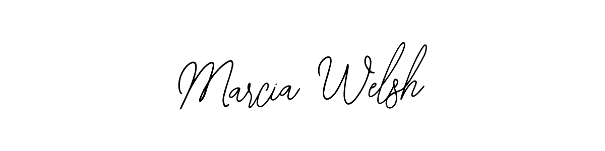 You should practise on your own different ways (Bearetta-2O07w) to write your name (Marcia Welsh) in signature. don't let someone else do it for you. Marcia Welsh signature style 12 images and pictures png