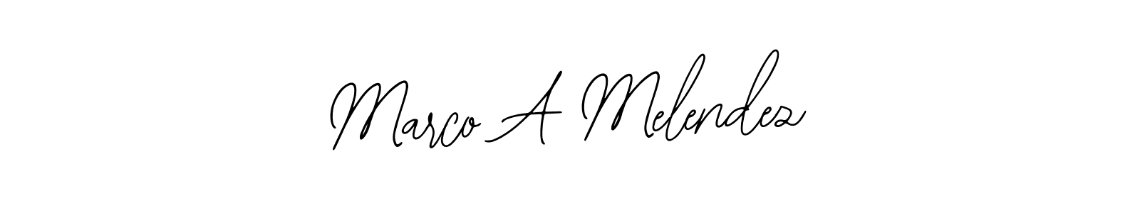 You should practise on your own different ways (Bearetta-2O07w) to write your name (Marco A Melendez) in signature. don't let someone else do it for you. Marco A Melendez signature style 12 images and pictures png