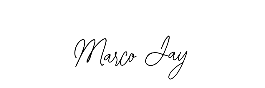 How to make Marco Jay name signature. Use Bearetta-2O07w style for creating short signs online. This is the latest handwritten sign. Marco Jay signature style 12 images and pictures png