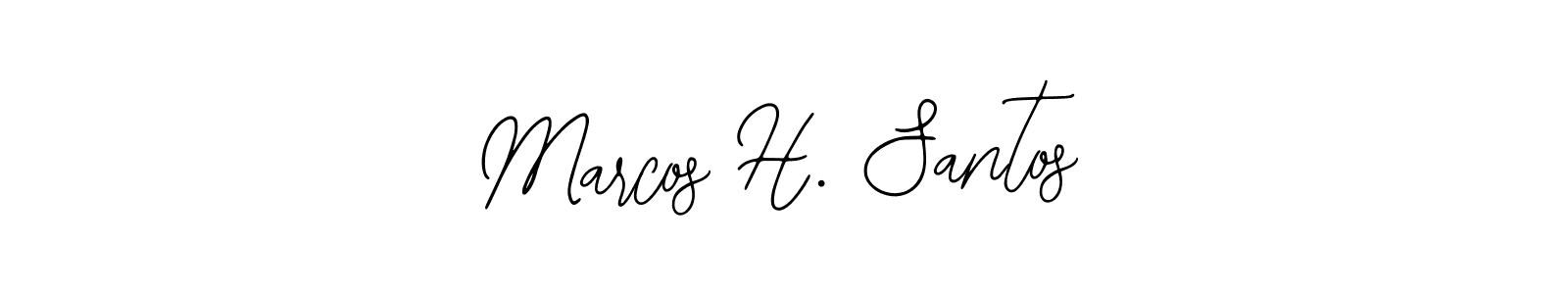 How to make Marcos H. Santos name signature. Use Bearetta-2O07w style for creating short signs online. This is the latest handwritten sign. Marcos H. Santos signature style 12 images and pictures png