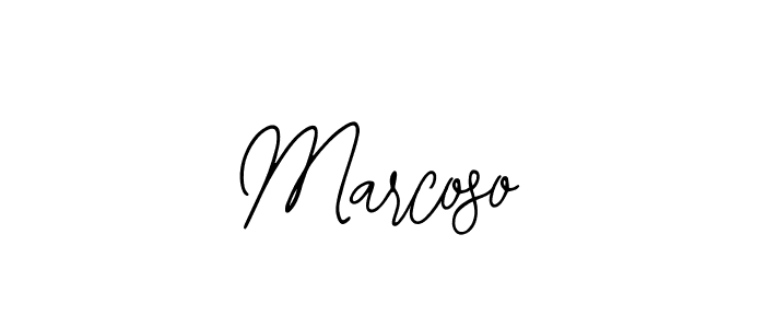 How to make Marcoso name signature. Use Bearetta-2O07w style for creating short signs online. This is the latest handwritten sign. Marcoso signature style 12 images and pictures png