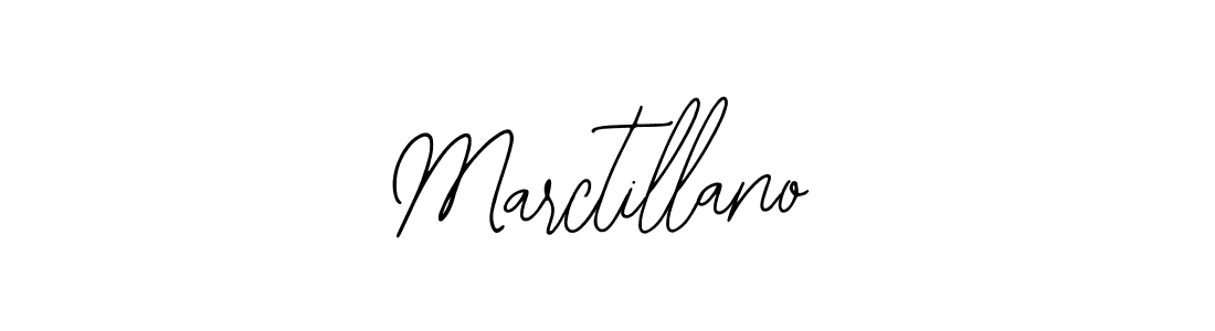 How to make Marctillano name signature. Use Bearetta-2O07w style for creating short signs online. This is the latest handwritten sign. Marctillano signature style 12 images and pictures png