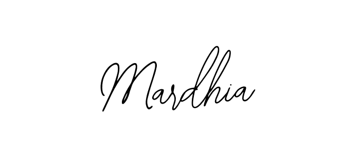 How to make Mardhia name signature. Use Bearetta-2O07w style for creating short signs online. This is the latest handwritten sign. Mardhia signature style 12 images and pictures png