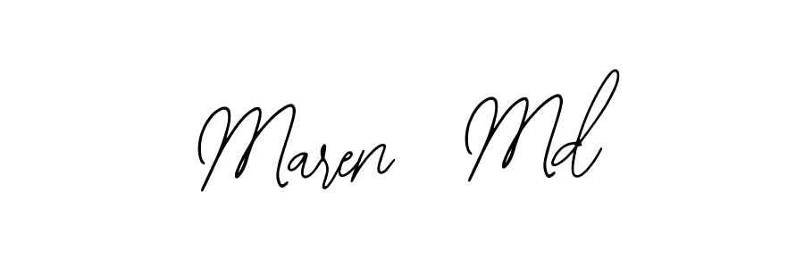 You should practise on your own different ways (Bearetta-2O07w) to write your name (Maren  Md) in signature. don't let someone else do it for you. Maren  Md signature style 12 images and pictures png