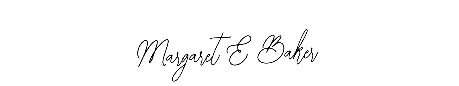 How to make Margaret E Baker name signature. Use Bearetta-2O07w style for creating short signs online. This is the latest handwritten sign. Margaret E Baker signature style 12 images and pictures png