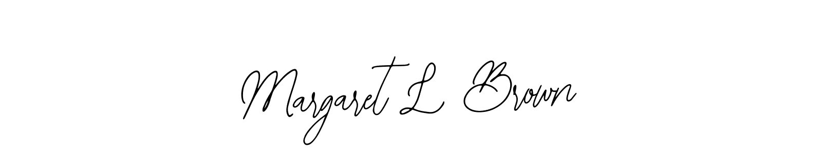 if you are searching for the best signature style for your name Margaret L Brown. so please give up your signature search. here we have designed multiple signature styles  using Bearetta-2O07w. Margaret L Brown signature style 12 images and pictures png