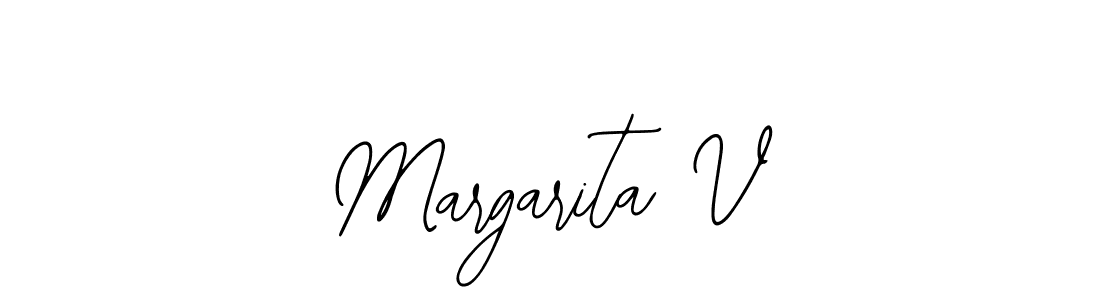 if you are searching for the best signature style for your name Margarita V. so please give up your signature search. here we have designed multiple signature styles  using Bearetta-2O07w. Margarita V signature style 12 images and pictures png