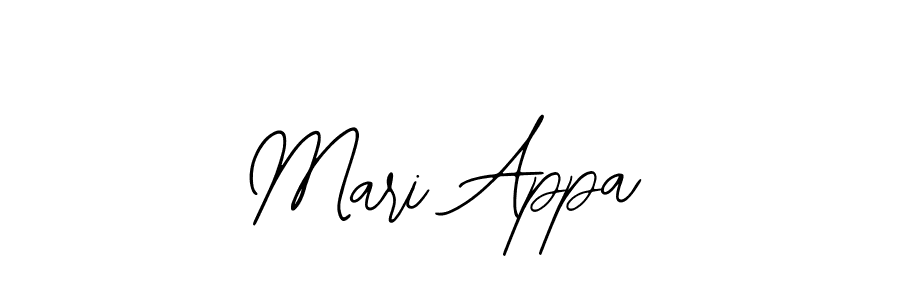 Bearetta-2O07w is a professional signature style that is perfect for those who want to add a touch of class to their signature. It is also a great choice for those who want to make their signature more unique. Get Mari Appa name to fancy signature for free. Mari Appa signature style 12 images and pictures png