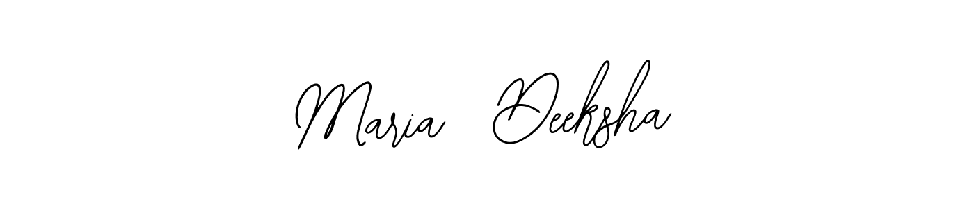 Bearetta-2O07w is a professional signature style that is perfect for those who want to add a touch of class to their signature. It is also a great choice for those who want to make their signature more unique. Get Maria  Deeksha name to fancy signature for free. Maria  Deeksha signature style 12 images and pictures png