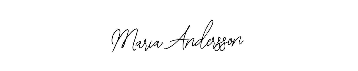 How to make Maria Andersson name signature. Use Bearetta-2O07w style for creating short signs online. This is the latest handwritten sign. Maria Andersson signature style 12 images and pictures png