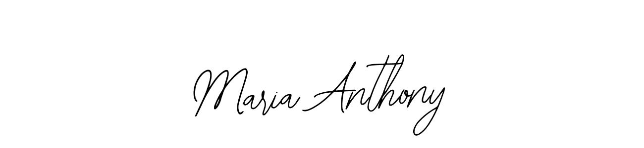 You should practise on your own different ways (Bearetta-2O07w) to write your name (Maria Anthony) in signature. don't let someone else do it for you. Maria Anthony signature style 12 images and pictures png