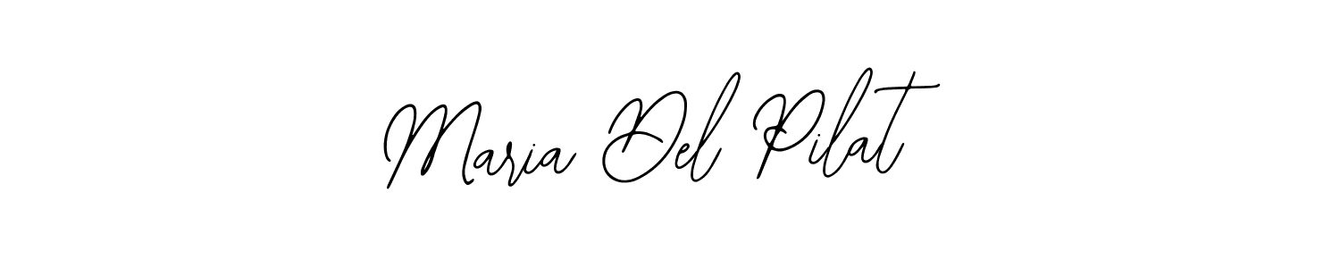 How to make Maria Del Pilat name signature. Use Bearetta-2O07w style for creating short signs online. This is the latest handwritten sign. Maria Del Pilat signature style 12 images and pictures png