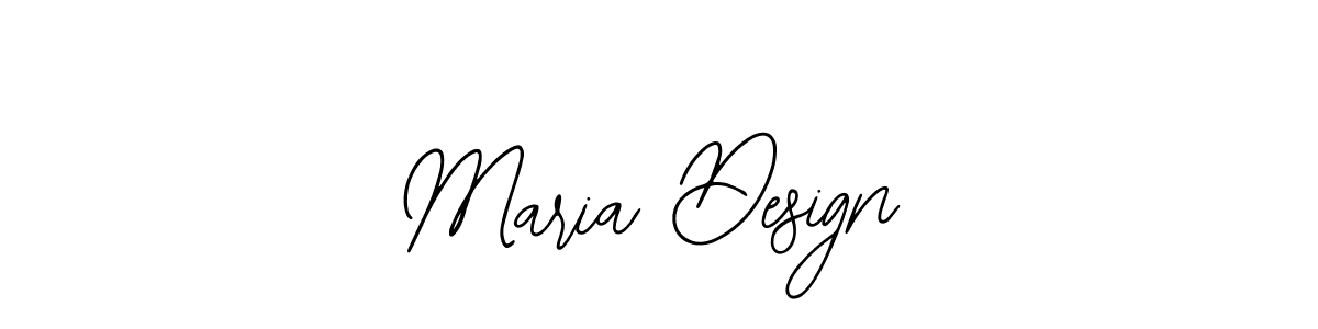 How to make Maria Design name signature. Use Bearetta-2O07w style for creating short signs online. This is the latest handwritten sign. Maria Design signature style 12 images and pictures png