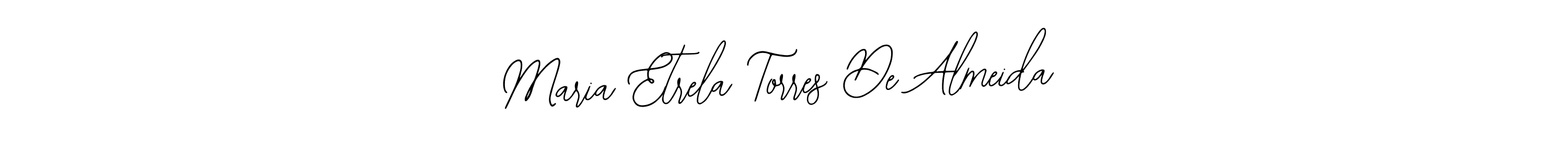 Bearetta-2O07w is a professional signature style that is perfect for those who want to add a touch of class to their signature. It is also a great choice for those who want to make their signature more unique. Get Maria Etrela Torres De Almeida name to fancy signature for free. Maria Etrela Torres De Almeida signature style 12 images and pictures png