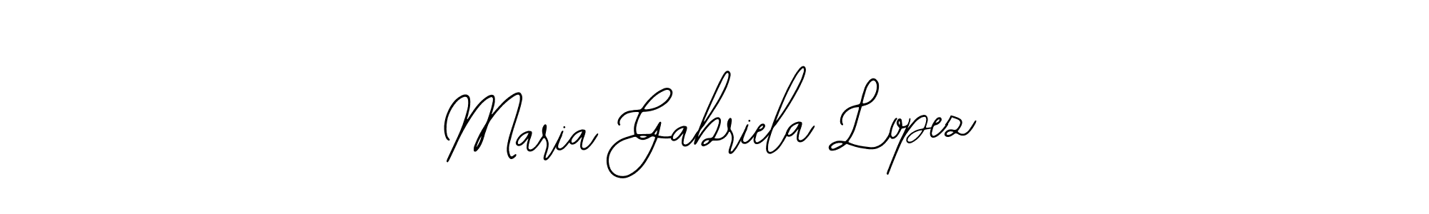 How to make Maria Gabriela Lopez name signature. Use Bearetta-2O07w style for creating short signs online. This is the latest handwritten sign. Maria Gabriela Lopez signature style 12 images and pictures png