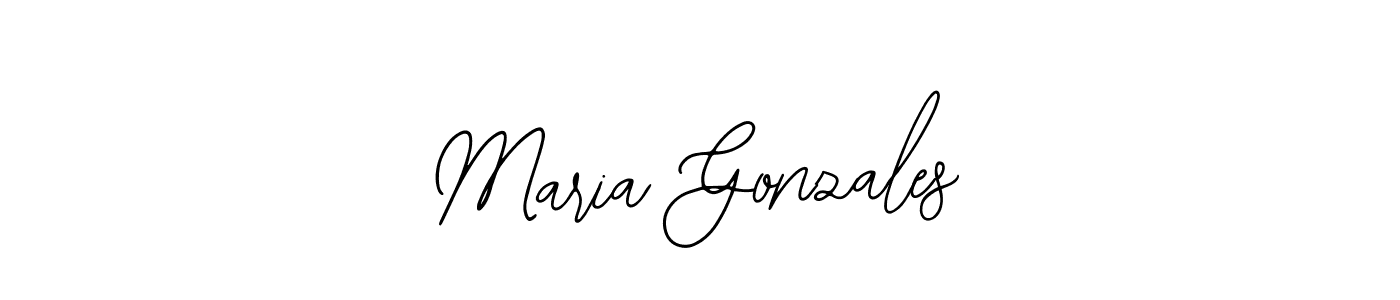 You should practise on your own different ways (Bearetta-2O07w) to write your name (Maria Gonzales) in signature. don't let someone else do it for you. Maria Gonzales signature style 12 images and pictures png
