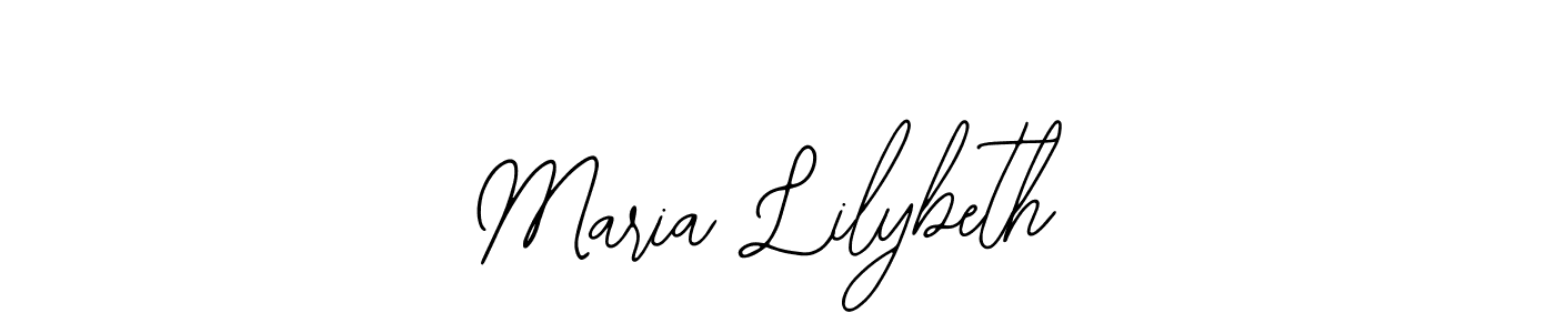 Use a signature maker to create a handwritten signature online. With this signature software, you can design (Bearetta-2O07w) your own signature for name Maria Lilybeth. Maria Lilybeth signature style 12 images and pictures png