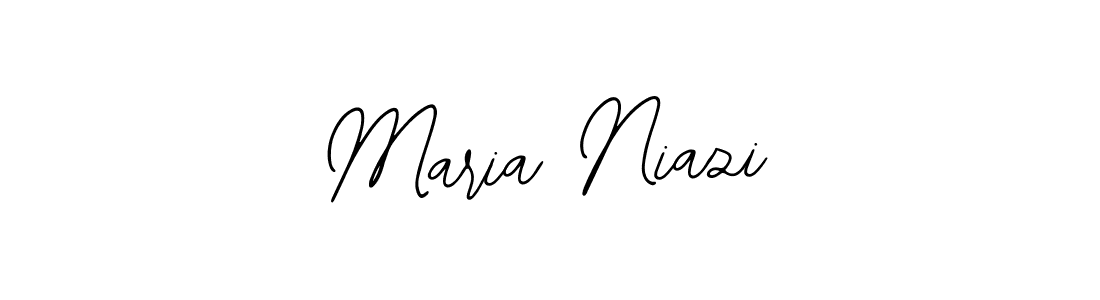 You should practise on your own different ways (Bearetta-2O07w) to write your name (Maria Niazi) in signature. don't let someone else do it for you. Maria Niazi signature style 12 images and pictures png