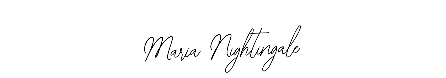 Use a signature maker to create a handwritten signature online. With this signature software, you can design (Bearetta-2O07w) your own signature for name Maria Nightingale. Maria Nightingale signature style 12 images and pictures png