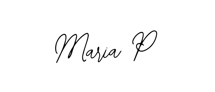 Design your own signature with our free online signature maker. With this signature software, you can create a handwritten (Bearetta-2O07w) signature for name Maria P. Maria P signature style 12 images and pictures png