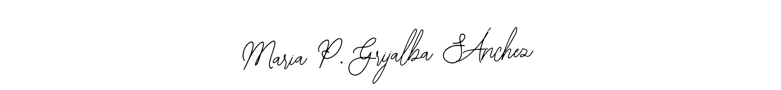 Design your own signature with our free online signature maker. With this signature software, you can create a handwritten (Bearetta-2O07w) signature for name Maria P. Grijalba SÁnchez. Maria P. Grijalba SÁnchez signature style 12 images and pictures png