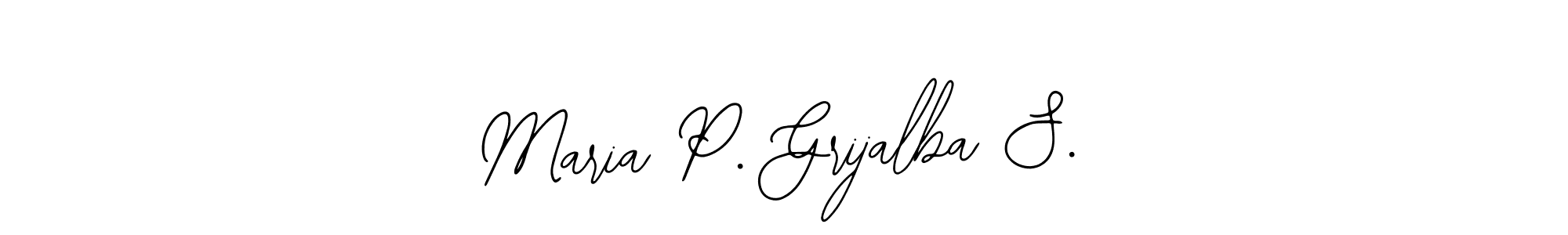 How to Draw Maria P. Grijalba S. signature style? Bearetta-2O07w is a latest design signature styles for name Maria P. Grijalba S.. Maria P. Grijalba S. signature style 12 images and pictures png