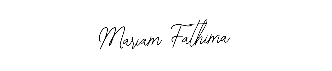 Use a signature maker to create a handwritten signature online. With this signature software, you can design (Bearetta-2O07w) your own signature for name Mariam Fathima. Mariam Fathima signature style 12 images and pictures png