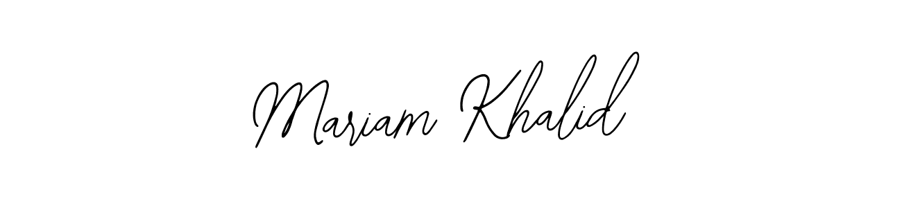 Bearetta-2O07w is a professional signature style that is perfect for those who want to add a touch of class to their signature. It is also a great choice for those who want to make their signature more unique. Get Mariam Khalid name to fancy signature for free. Mariam Khalid signature style 12 images and pictures png