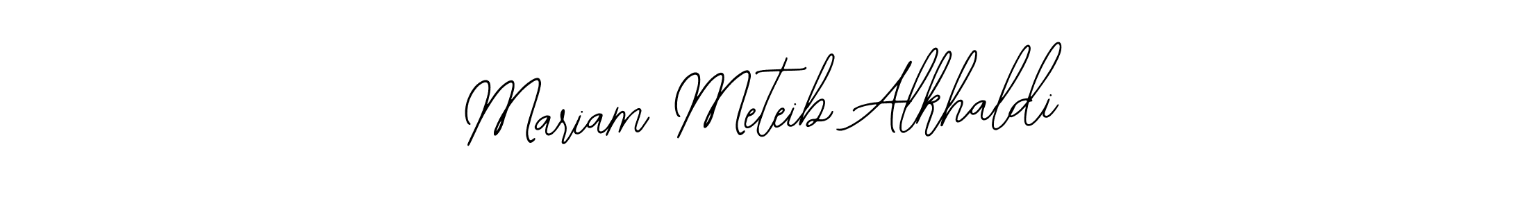 It looks lik you need a new signature style for name Mariam Meteib Alkhaldi. Design unique handwritten (Bearetta-2O07w) signature with our free signature maker in just a few clicks. Mariam Meteib Alkhaldi signature style 12 images and pictures png