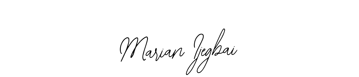 How to make Marian Ijegbai name signature. Use Bearetta-2O07w style for creating short signs online. This is the latest handwritten sign. Marian Ijegbai signature style 12 images and pictures png