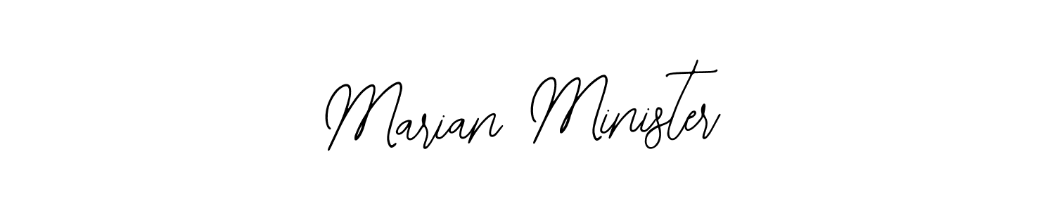 You should practise on your own different ways (Bearetta-2O07w) to write your name (Marian Minister) in signature. don't let someone else do it for you. Marian Minister signature style 12 images and pictures png