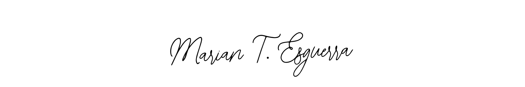 How to make Marian T. Esguerra name signature. Use Bearetta-2O07w style for creating short signs online. This is the latest handwritten sign. Marian T. Esguerra signature style 12 images and pictures png