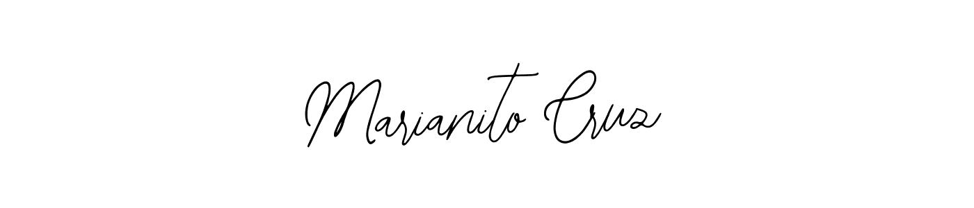 How to make Marianito Cruz name signature. Use Bearetta-2O07w style for creating short signs online. This is the latest handwritten sign. Marianito Cruz signature style 12 images and pictures png