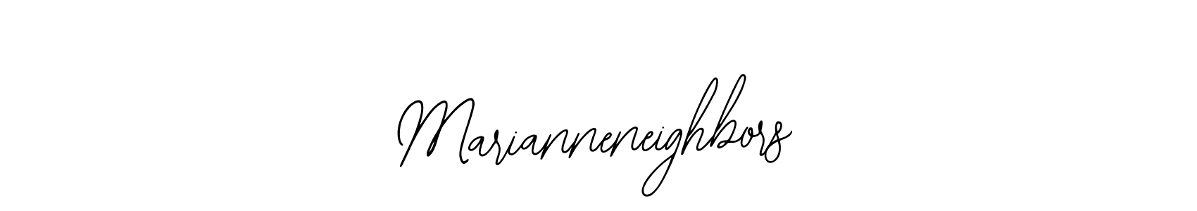 Use a signature maker to create a handwritten signature online. With this signature software, you can design (Bearetta-2O07w) your own signature for name Marianneneighbors. Marianneneighbors signature style 12 images and pictures png