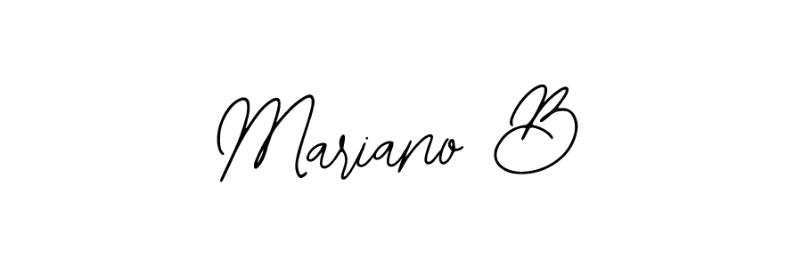 The best way (Bearetta-2O07w) to make a short signature is to pick only two or three words in your name. The name Mariano B include a total of six letters. For converting this name. Mariano B signature style 12 images and pictures png