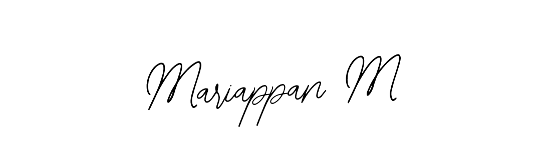 Design your own signature with our free online signature maker. With this signature software, you can create a handwritten (Bearetta-2O07w) signature for name Mariappan M. Mariappan M signature style 12 images and pictures png