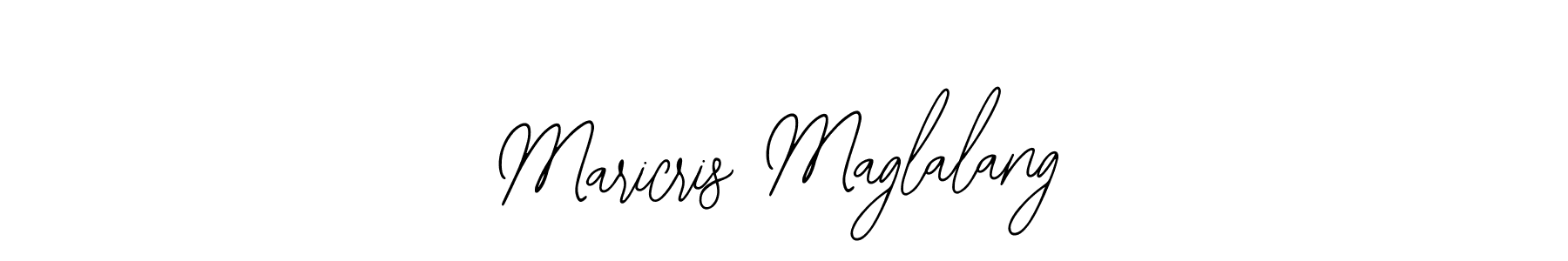 Bearetta-2O07w is a professional signature style that is perfect for those who want to add a touch of class to their signature. It is also a great choice for those who want to make their signature more unique. Get Maricris Maglalang name to fancy signature for free. Maricris Maglalang signature style 12 images and pictures png